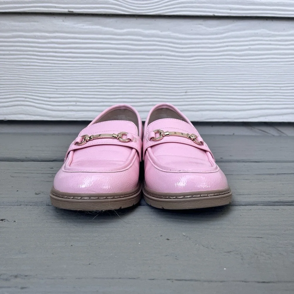Gymboree Pink Faux Patent Loafers Classroom‎ Cutie Girls Size 2